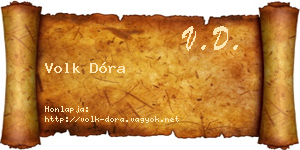 Volk Dóra névjegykártya